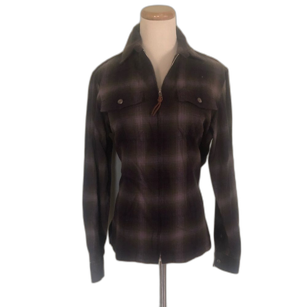 🆕 [Lauren Ralph Lauren] Purple Plaid Shirt Jacket Sz: PS
